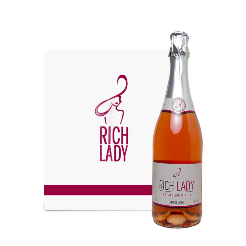 Rich Lady Rose Sparkling Wine x6